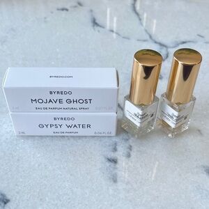 Byredo Mojave Ghost, Gypsy Water, Vanille Antique, Bibliotheque Perfume Samples